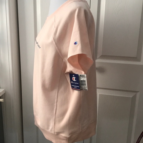Champion Heritage French Terry Crew Top Blush L - Picture 3 of 8